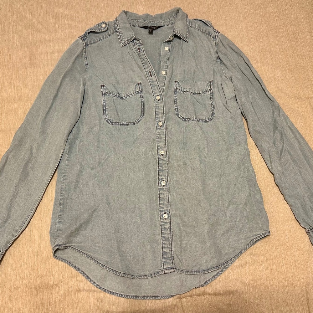 Express Women's Faux Denim Top - Size S